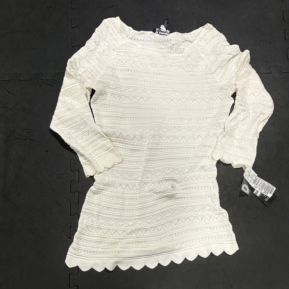 INC International Concepts Cream Sweater
